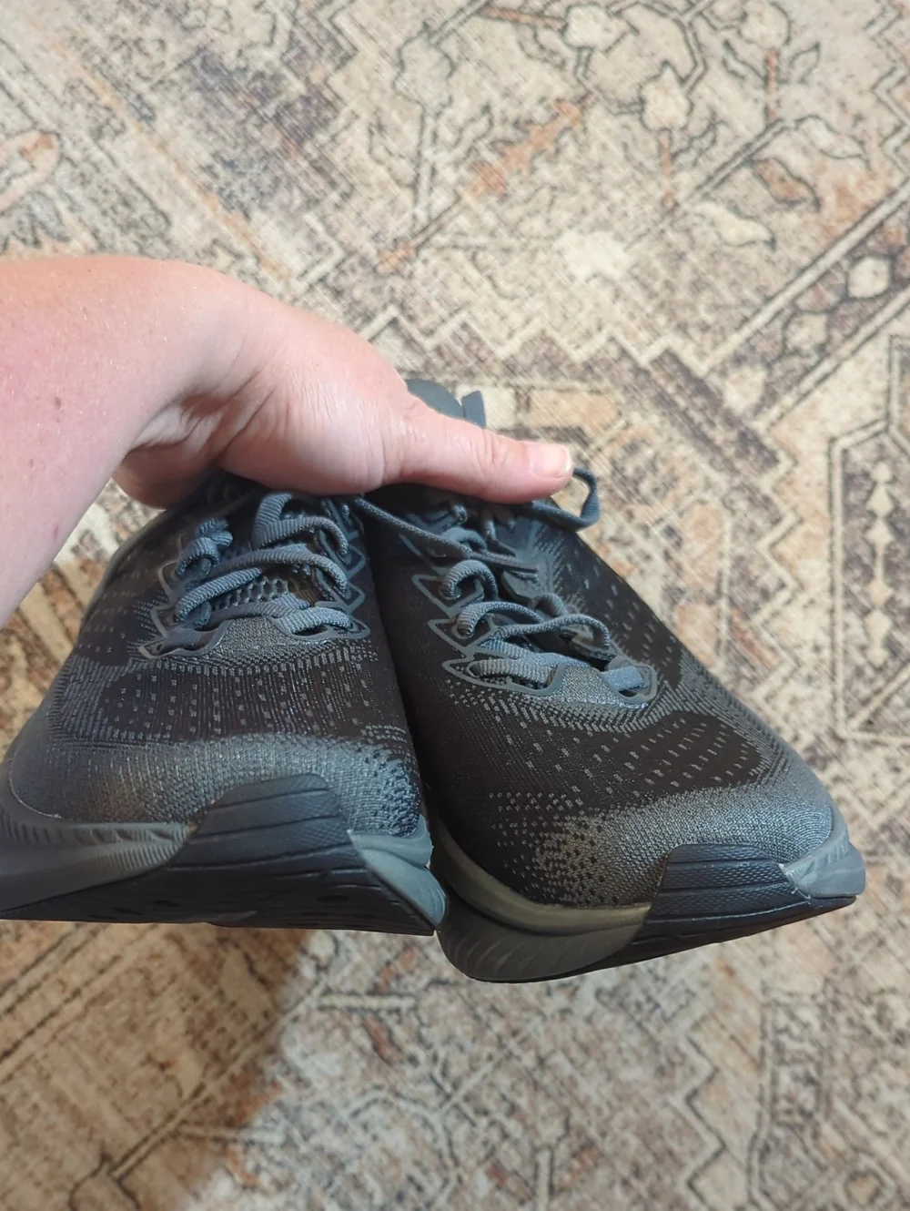 Hoka One One Mach 6 LA 1164033-BBLC Black Gray Running Sneaker Women's 9.5B
